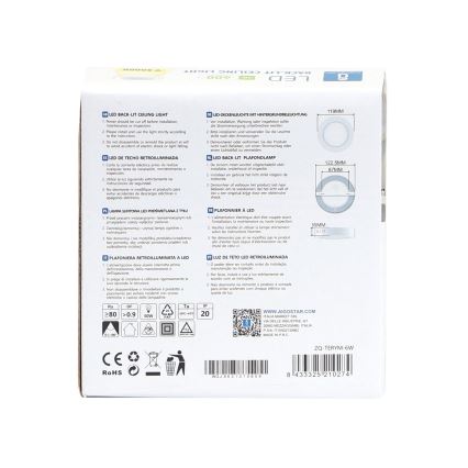 Aigostar - LED tvirtinamas lubinis šviestuvas LED/6W/230V diametras 12,3 cm 3000K balta