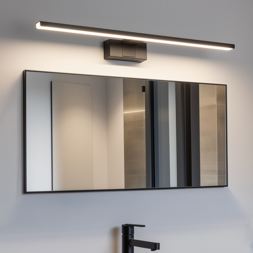 Aigostar - LED vonios veidrodžio apšvietimas LED/12W/230V 4000K 60 cm IP44 juoda