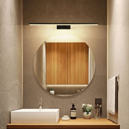 Aigostar - LED vonios veidrodžio apšvietimas LED/12W/230V 4000K 60 cm IP44 juoda