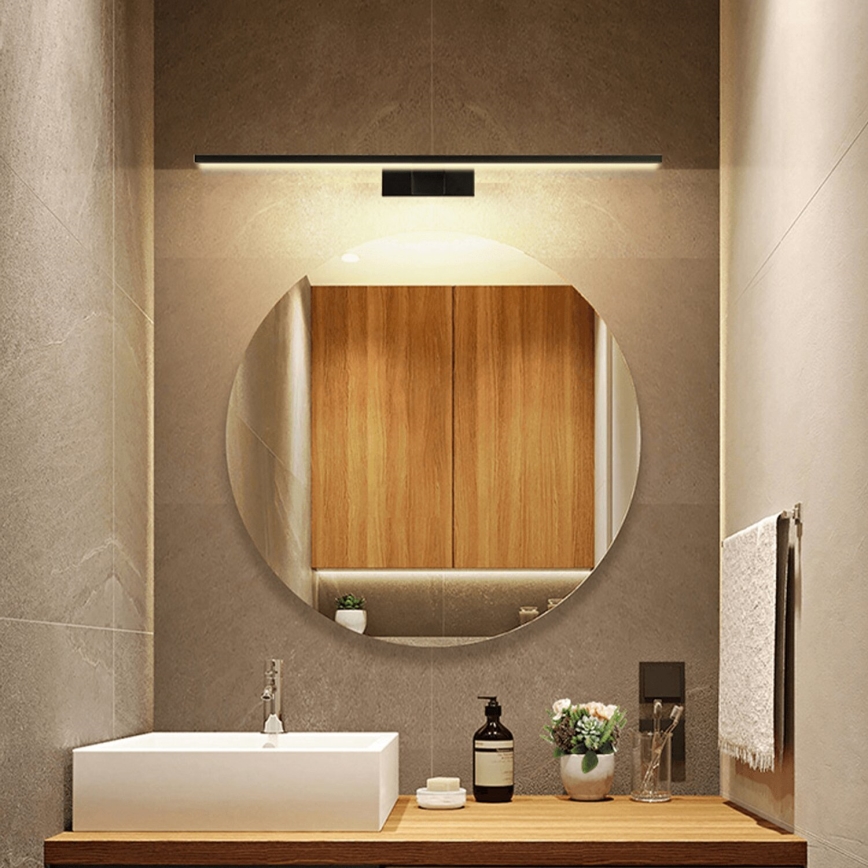 Aigostar - LED vonios veidrodžio apšvietimas LED/12W/230V 4000K 60 cm IP44 juoda
