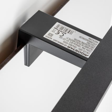 Aigostar - LED vonios veidrodžio apšvietimas LED/12W/230V 4000K 60 cm IP44 juoda