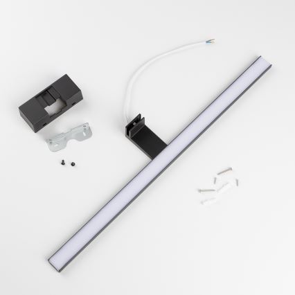 Aigostar - LED vonios veidrodžio apšvietimas LED/12W/230V 4000K 60 cm IP44 juoda