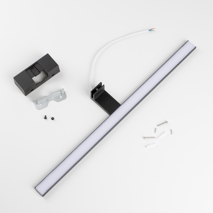 Aigostar - LED vonios veidrodžio apšvietimas LED/12W/230V 4000K 60 cm IP44 juoda
