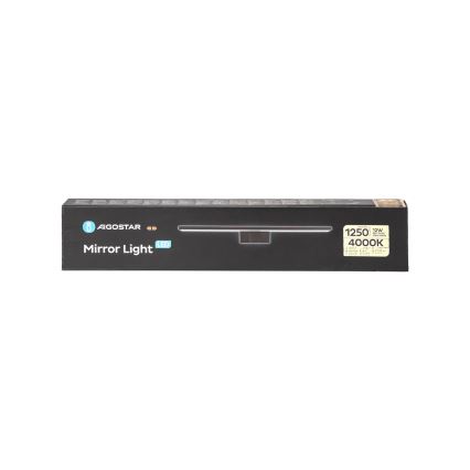 Aigostar - LED vonios veidrodžio apšvietimas LED/12W/230V 4000K 60 cm IP44 juoda