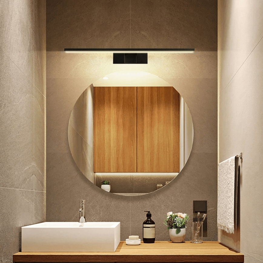 Aigostar - LED vonios veidrodžio apšvietimas LED/8W/230V 4000K 40 cm IP44 juoda
