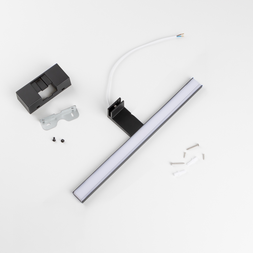 Aigostar - LED vonios veidrodžio apšvietimas LED/8W/230V 4000K 40 cm IP44 juoda