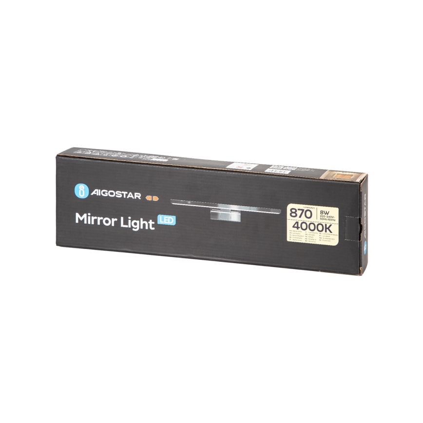 Aigostar - LED vonios veidrodžio apšvietimas LED/8W/230V 4000K 40cm IP44