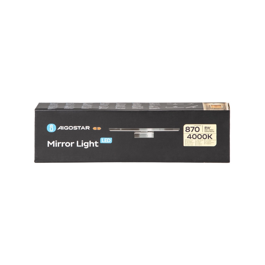 Aigostar - LED vonios veidrodžio apšvietimas LED/8W/230V 4000K 40cm IP44
