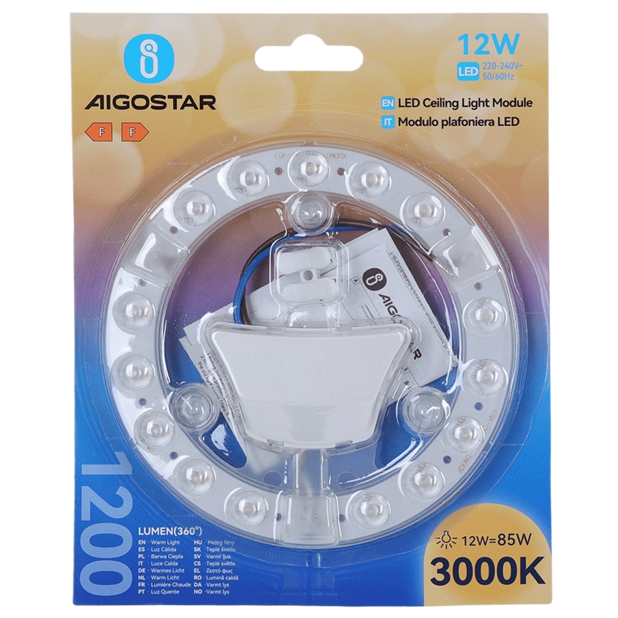 Aigostar - magnetinis LED modulis LED/12W/230V 3000K