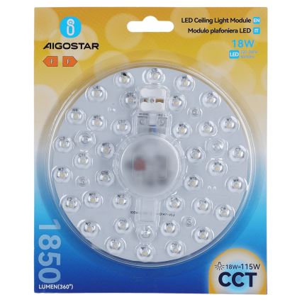 Aigostar - magnetinis LED modulis LED/18W/230V 3000/4000/6500K