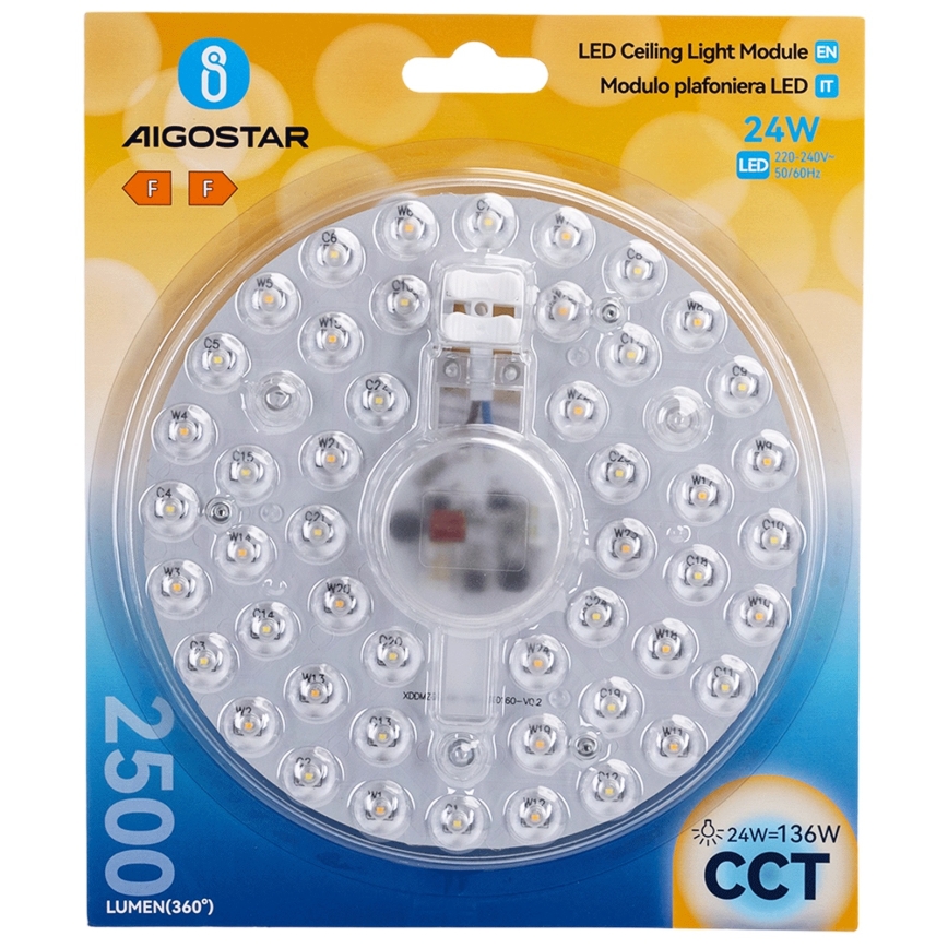 Aigostar - Magnetinis LED modulis LED/24W/230V 3000/4000/6500K