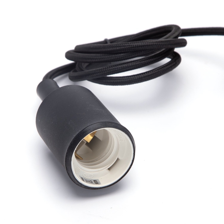 Aigostar - Maitinimo laidas 1xE27/60W/250V juodas