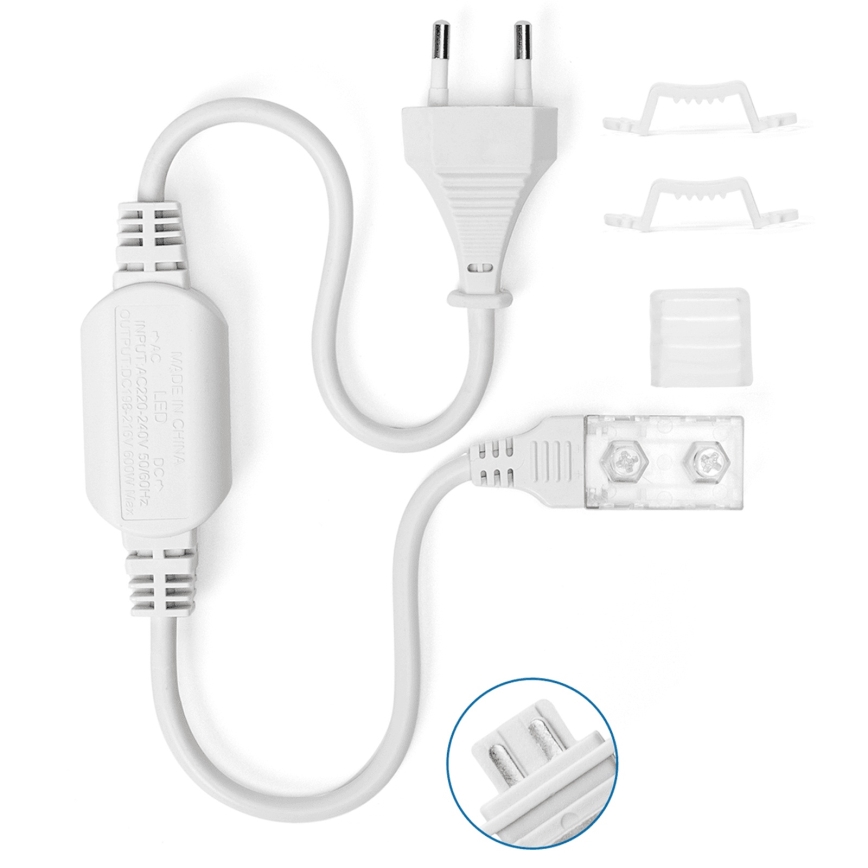 Aigostar - Maitinimo šaltinis LED juostoms 10 mm 600W/230V baltas