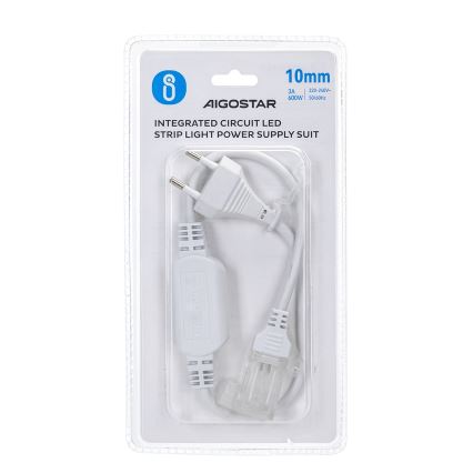 Aigostar - Maitinimo šaltinis LED juostoms 10 mm 600W/230V baltas