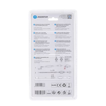Aigostar - Maitinimo šaltinis LED juostoms 10 mm 600W/230V baltas