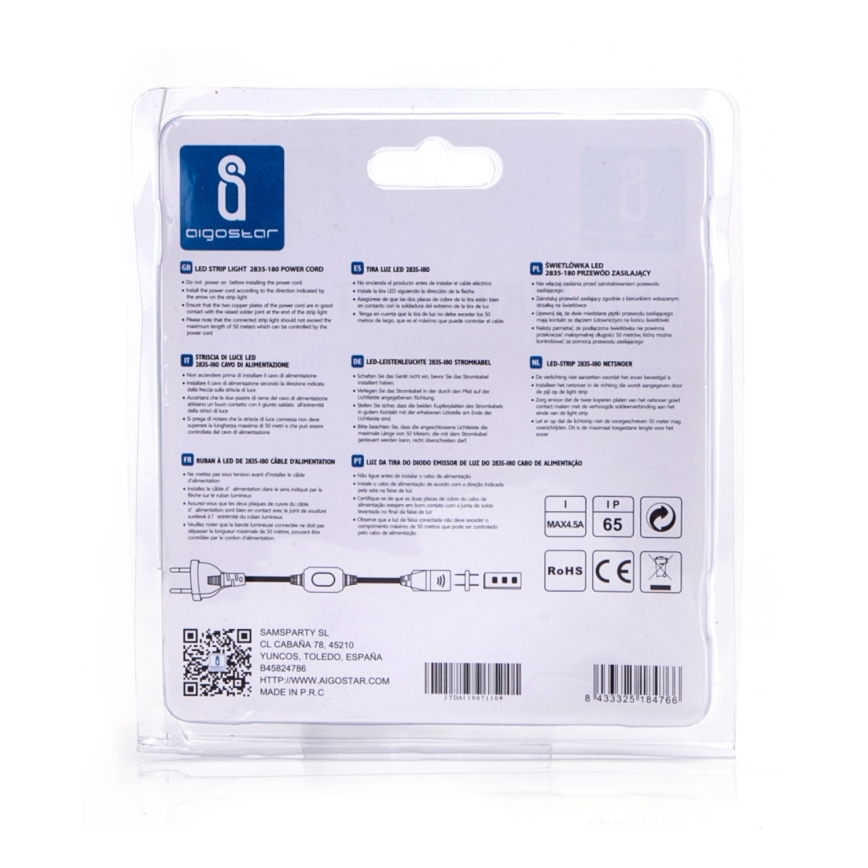 Aigostar - Maitinimo šaltinis LED juostoms 1000W/230V baltas