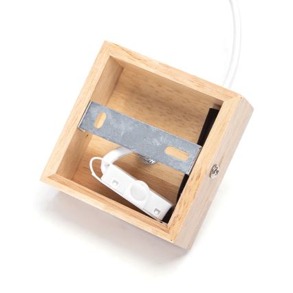 Aigostar - medinis pakabinamas šviestuvas ant laido 1xE27/60W/230V, iš pušies