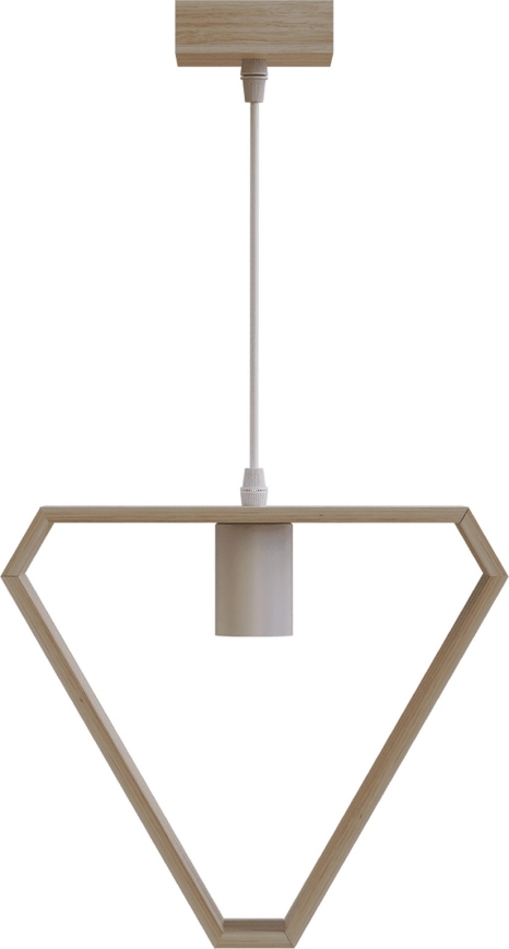 Aigostar - Medinis pakabinamas šviestuvas ant laido 1xE27/60W/230V pušis