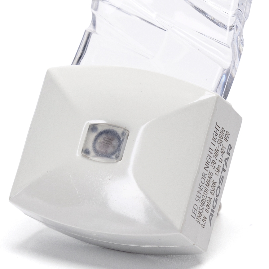 Aigostar - LED Naktinė lemputė su prieblandos jutikliu LED/0,2W/230V 6500K