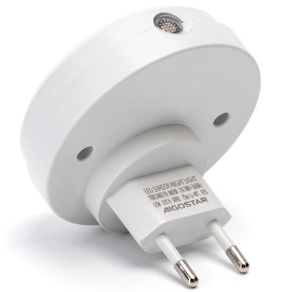 Aigostar - LED Naktinė lemputė su prieblandos jutikliu LED/0,5W/230V 6500K