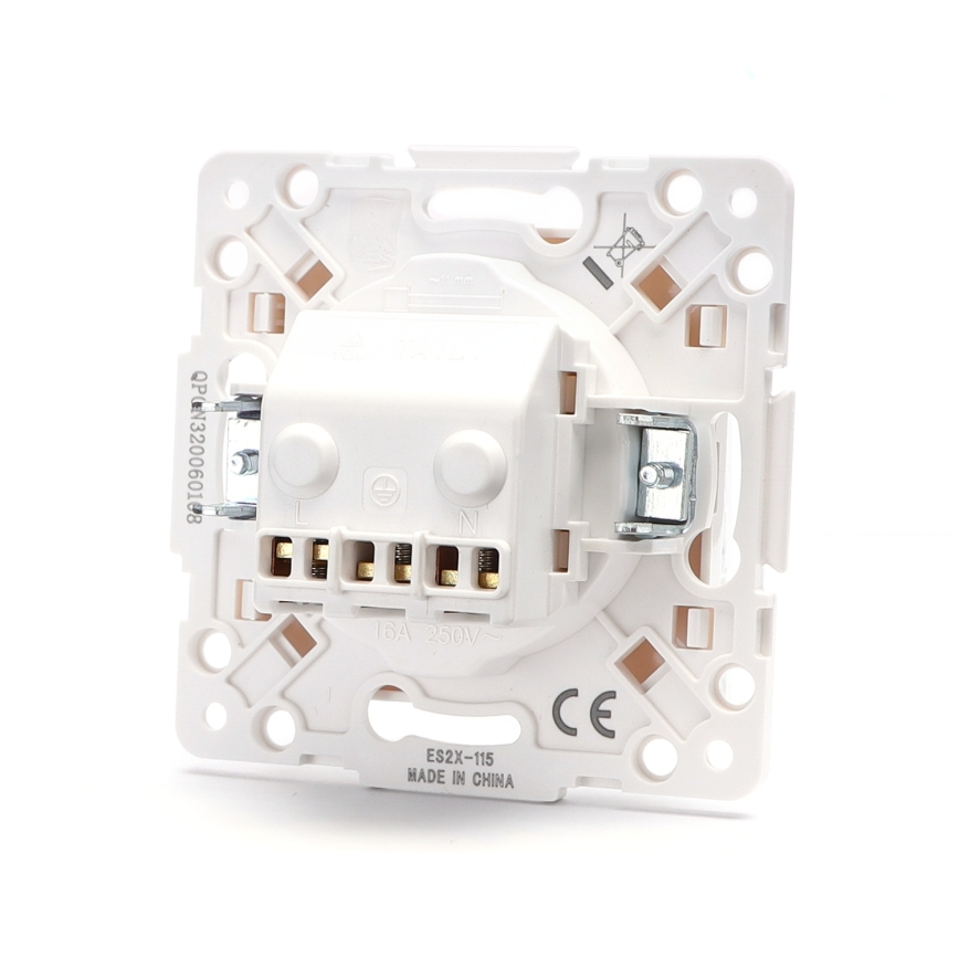 Aigostar - Namų elektros lizdas be rėmelio SCHUKO 250V baltas