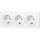 Aigostar - Namų lizdas su rėmeliu 3 vietų SCHUKO 250V/16A baltas