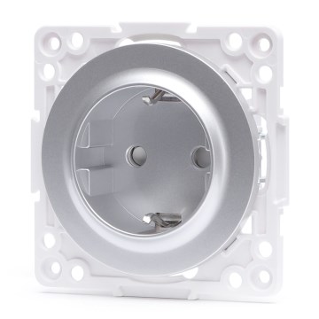 Aigostar - Namų SCHUKO lizdas be rėmelio, 250V/16A, sidabro spalvos