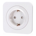 Aigostar - Namų SCHUKO lizdas su rėmeliu 250V/16A, baltas