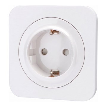 Aigostar - Namų SCHUKO lizdas su rėmeliu 250V/16A, baltas