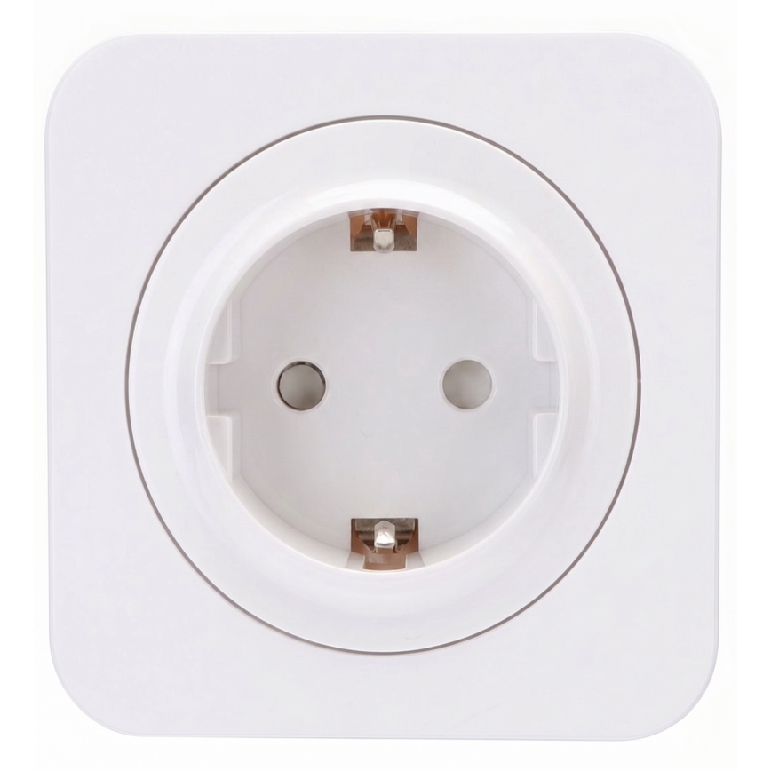 Aigostar - Namų SCHUKO lizdas su rėmeliu 250V/16A, baltas