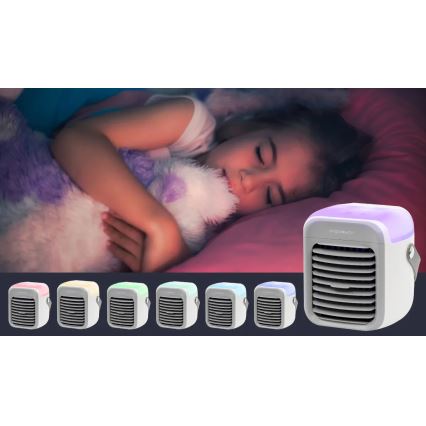 Aigostar - Nešiojamas air cooler 8W/5V balta