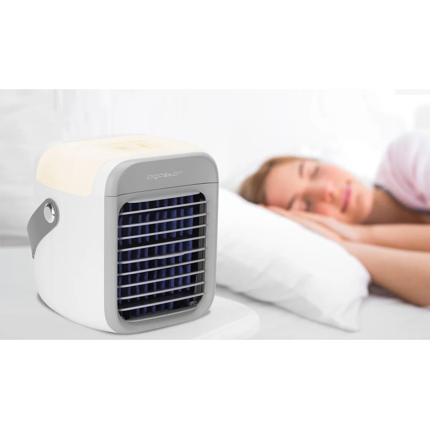 Aigostar - Nešiojamas air cooler 8W/5V balta