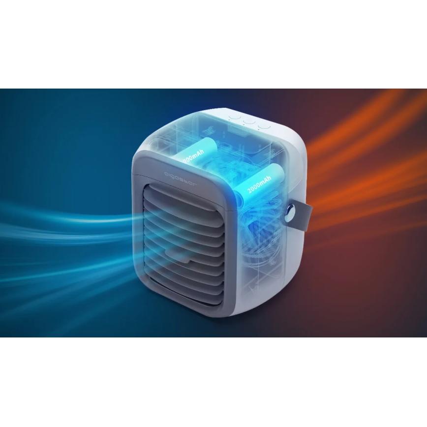 Aigostar - Nešiojamas air cooler 8W/5V balta