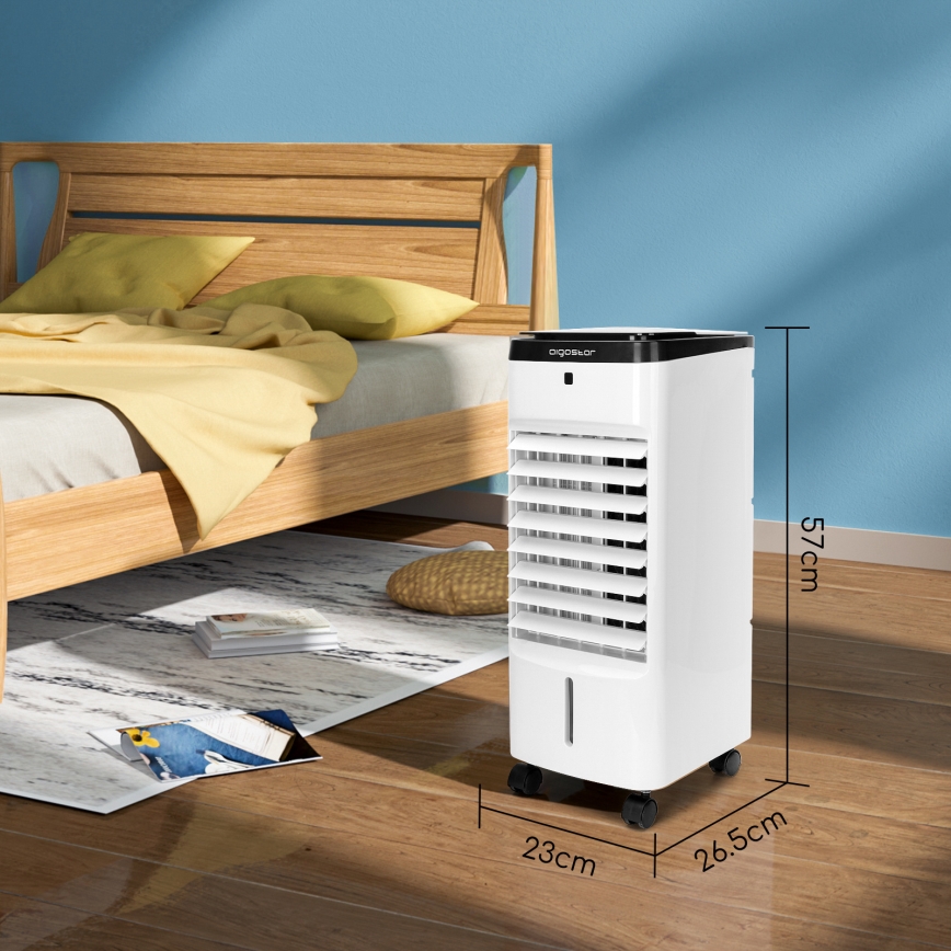 Aigostar - Oro kondicionierius 60W/230V balta/juoda + nuotolinio valdymo pultas
