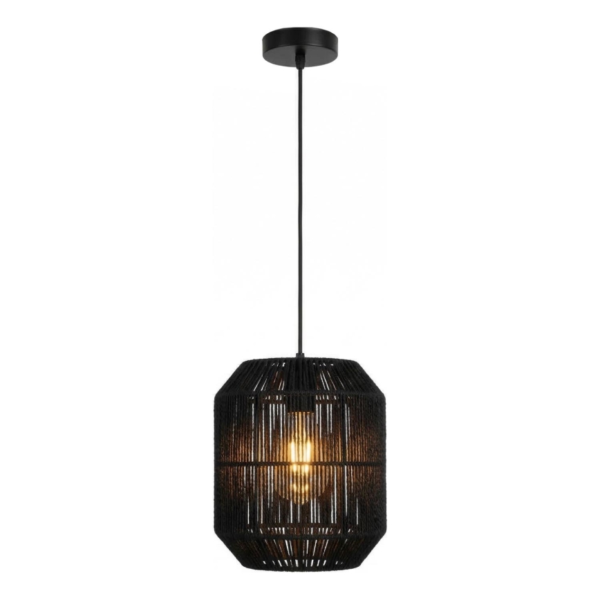 Aigostar - Pakabinamas šviestuvas ant laido, 1xE27/60W/230V, juodas, skersmuo 23 cm