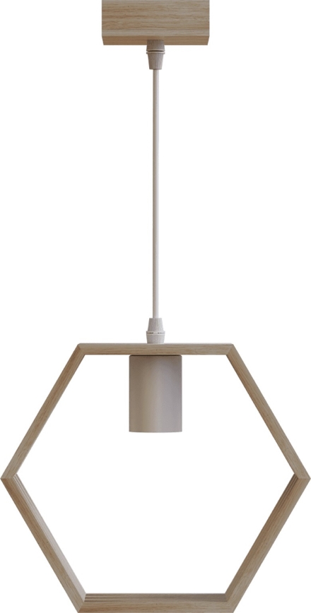 Aigostar - pakabinamas šviestuvas ant laido 1xE27/60W/230V smėlio spalvos