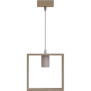 Aigostar - Pakabinamas šviestuvas su laidu 1xE27/60W/230V smėlio spalvos