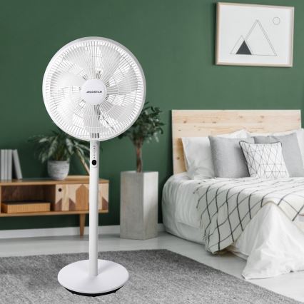 Aigostar - Pastatomas ventiliatorius 45W/230V balta + nuotolinio valdymo pultas