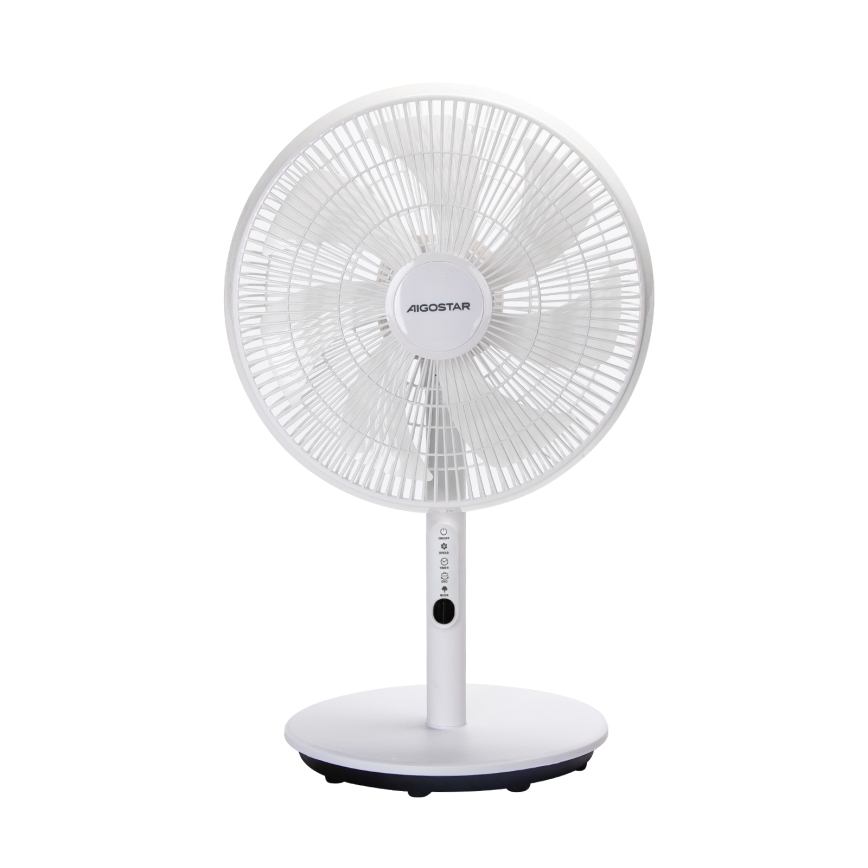 Aigostar - Pastatomas ventiliatorius 45W/230V balta + nuotolinio valdymo pultas