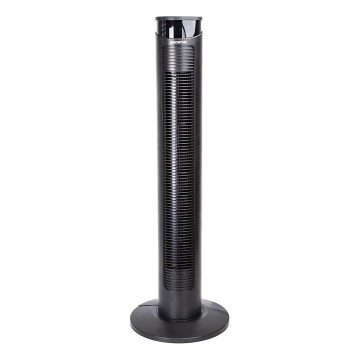 Aigostar - Pastatomas ventiliatorius 45W/230V juoda + nuotolinio valdymo pultas