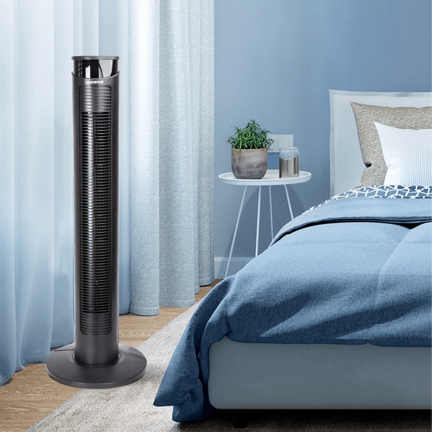 Aigostar - Pastatomas ventiliatorius 45W/230V juoda + +VP