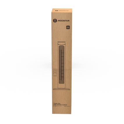 Aigostar - Pastatomas ventiliatorius 45W/230V juoda + +VP