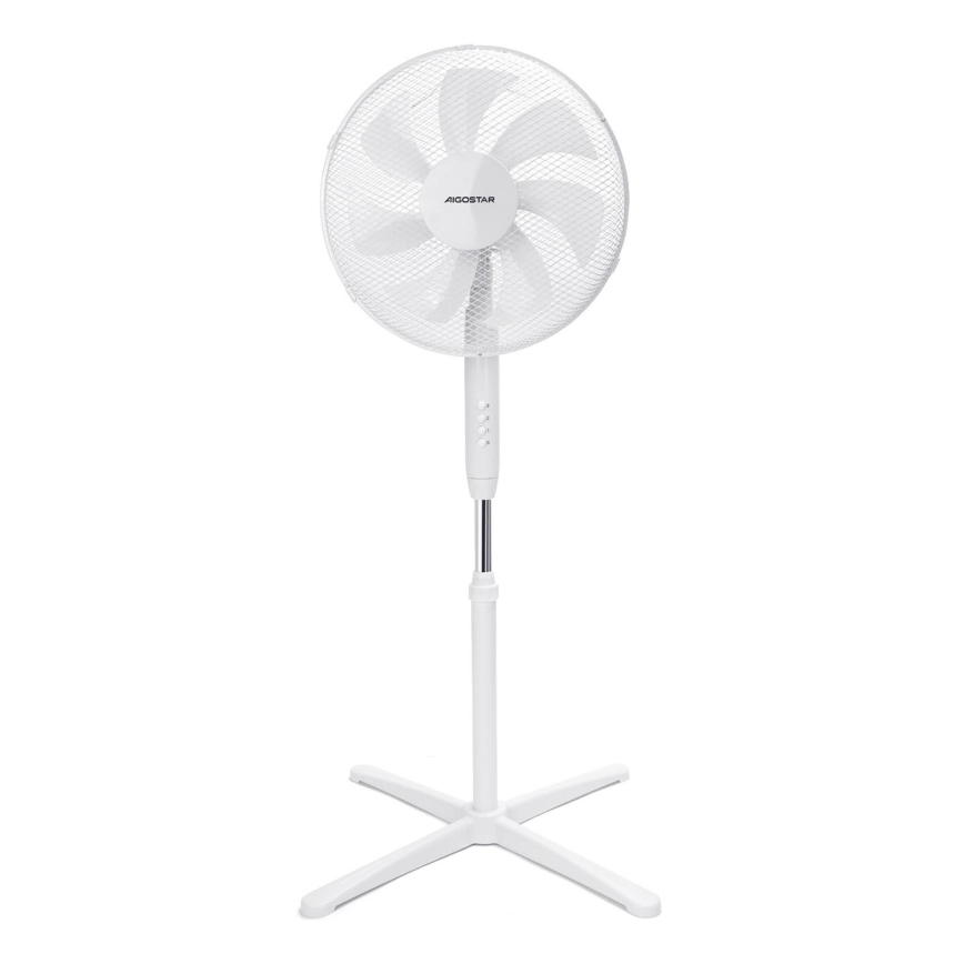 Aigostar - Pastatomas ventiliatorius 50W/230V 120 cm balta