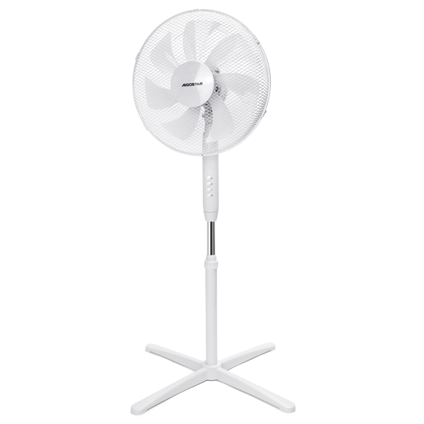 Aigostar - Pastatomas ventiliatorius 50W/230V 120 cm balta