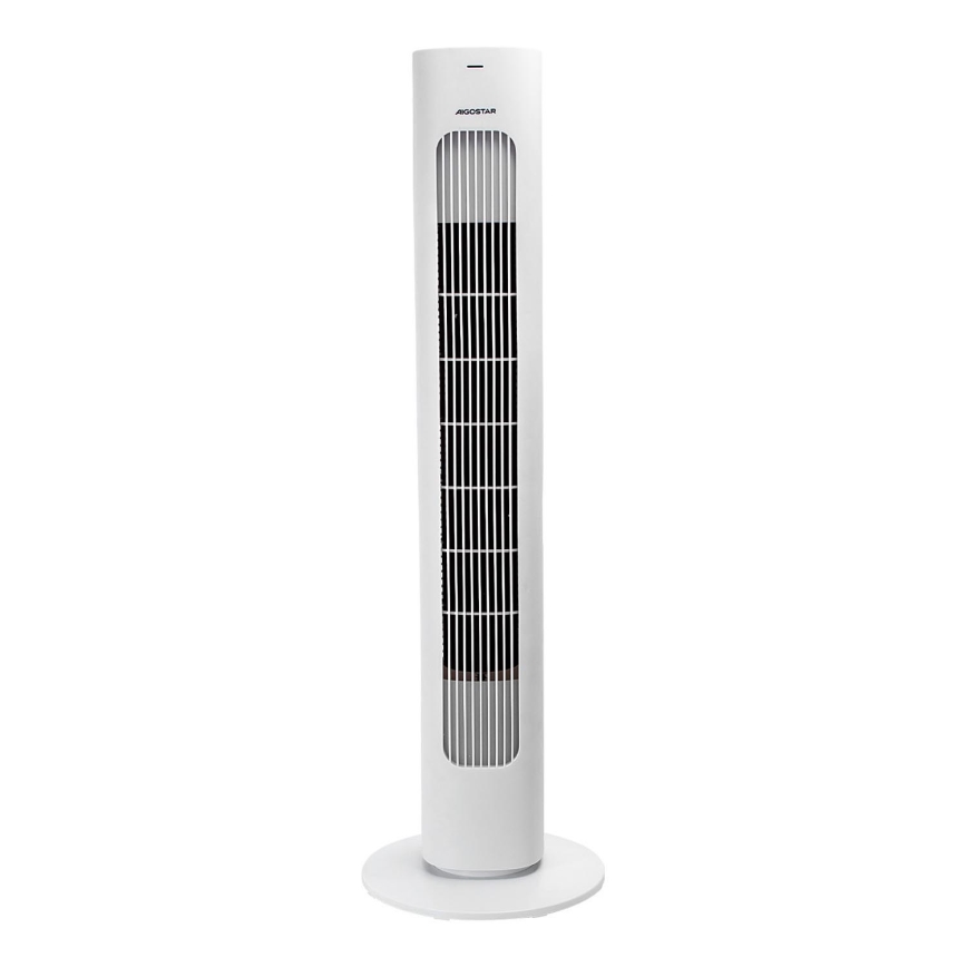 Aigostar - Pastatomas ventiliatorius 50W/230V balta + nuotolinio valdymo pultas