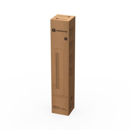 Aigostar - Pastatomas ventiliatorius 50W/230V balta + nuotolinio valdymo pultas