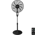 Aigostar - Pastatomas ventiliatorius 60W/230V juodas + nuotolinio valdymo pultas