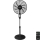 Aigostar - Pastatomas ventiliatorius 60W/230V juodas + nuotolinis valdymas