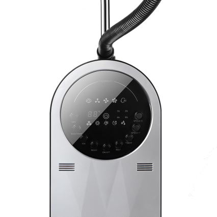 Aigostar - Pastatomas ventiliatorius su rūko efektu 95W/230V juodas/pilkas + nuotolinio valdymo pultas