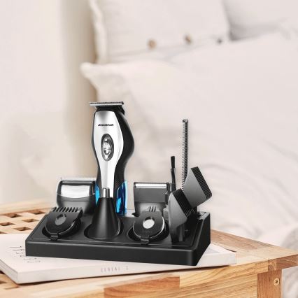 Aigostar - Plaukų kirpimo mašinėlė su priedais 6in1 5W/5V juoda